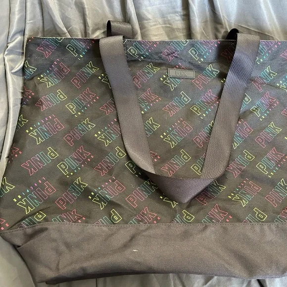 Victoria's Secret PINK Weekender Tote Bag Ombre Logo - Picture 1 of 2